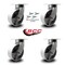 Service Caster 8'' Heavy Duty Semi Steel Cast Iron Caster Set with Swivel Locks , 4PK CRAN-SCC-KP92S830-SSR-BSL-4 - alternate 3